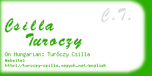 csilla turoczy business card